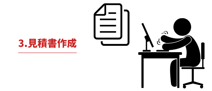 エアコン設置工事ご依頼までの流れ その3 見積書作成